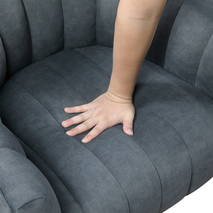 <b>SOFA</b> CHAIR Scandinavian One Seat from Vietnam Single Chair Cotton Blend Tufted Back Flared Arms Solid Wood - Product Image 6