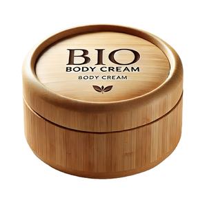 Pot de crème en bambou cosmétique écologique pour les soins de la peau respectueux de l'environnement - Product Image 1