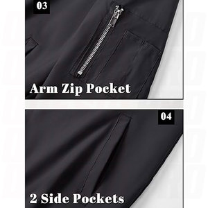 Chaquetas Bomber de Poliéster y Algodón, Bordado de Logotipo Personalizado, Impresión, Ropa Casual Urbana, Chaquetas Bomber para Hombre, Marca OEM, Proveedor al por Mayor - Product Image 6