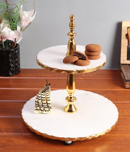 Marble And Brass <b>Cake</b> <b>Stand</b> Brass Designer 3 Tier Wedding Party Decorative Customized Size Available <b>Cake</b> <b>Stand</b> - Product Image 2
