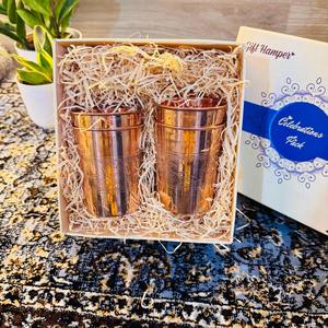 Coffret cadeau de gourdes en cuivre 100% pur, écologiques, pour la détoxification et l'hydratation bien-être. - Product Image 3