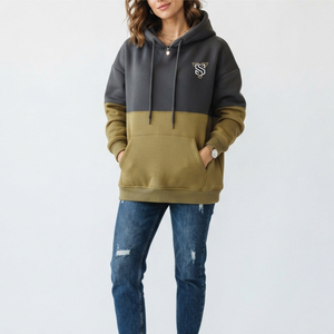 Sudadera con Capucha para Mujer, 100% Algodón, Forro Polar, Logotipo Bordado, Bolsillo Delantero, Informal, Ecológica, Resistente al Viento, Ropa de Invierno - Product Image 2