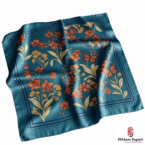 Custom Printed Square <b>Scarf</b> Women Lightweight Soft Fabric Fashion Head <b>Scarf</b> OEM ODM Manufacturer Taiwan Custom Fabric Products - Product Image 1