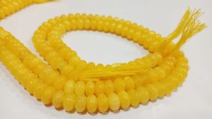 Cuentas de Cuarzo Amarillo Natural, Forma Rondelle, Lisas, 8mm, Vendidas por Hilo de 8 Pulgadas - Product Image 3
