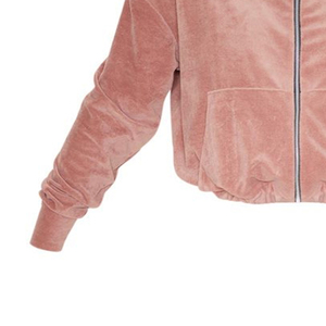 Ensemble de survêtement en velours à capuche, haut court imprimé et pantalon de jogging pour femme, tenue décontractée d'été 2-en-1 style streetwear - Product Image 2