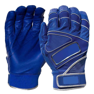 Custom Logo Design Adult Men'<b>s</b> Genuine Leather Baseball/Softball Batting Gloves Short Cuff Player Training Ambidextrous <b>Hook</b> - Product Image 2