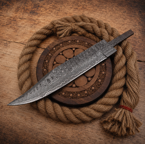 Custom Handmade Damascus Steel <b>Clip</b> Point Straight Edge Blank Blade Handle 12-inch Hunting Knife OEM/ODM/OBM - Product Image 1