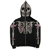 Yeni Gelen Hafif Sonbahar Nefes Alabilen Çevre Dostu Erkek Taşlı Kapüşonlu Sweatshirtler Premium Kalite Normal Kalıp Yumuşak %100 Pamuk