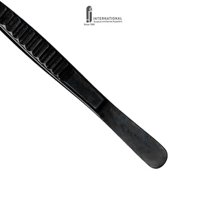 Pinzas Quirúrgicas Dentales de Acero Inoxidable Alemán Personalizables, con Punta Angular Serrada, Empuñadura Ergonómica de Algodón, 30 mm, Negras - Product Image 2