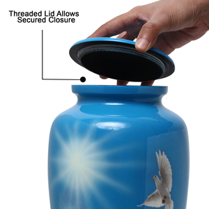 Adult Aluminum Eco-Friendly Cremation Urns for Human & <b>Pet</b> <b>Ashes</b> | Memorial Coffin <b>Keepsake</b> - Product Image 6