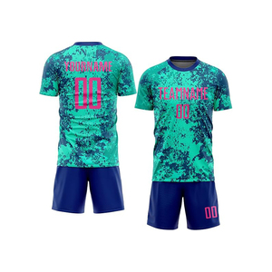 Custom Sublimated Soccer Jersey Team <b>Name</b> Moisture Wicking Breathable Anti-Bacterial UV Protection Polyester Short Sleeve V-neck - Product Image 1