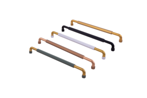 Aluminum Long <b>Cabinet</b> Handle Cresto Hexagonal Curved Pull Brass <b>Gold</b> Rose <b>Gold</b> Matt Black Wardrobe Door Hardware - Product Image 2