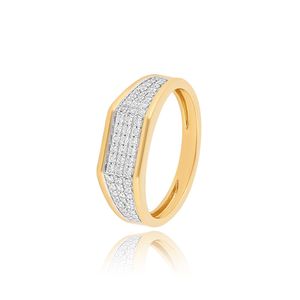 แหวนวงกว้างทองคำขาว 14K ประดับเพชรเลี้ยงในห้องปฏิบัติการ - Product Image 3