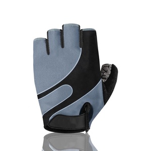 Half Finger Cycling <b>Gloves</b> Blue <b>Black</b> Polyester Unisex Summer Hook Loop Closure Breathable <b>Mesh</b> - Product Image 5