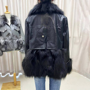 Women’s Faux <b>Fur</b> Lined Leather Jacket – Stylish Winter Biker Coat - Product Image 2