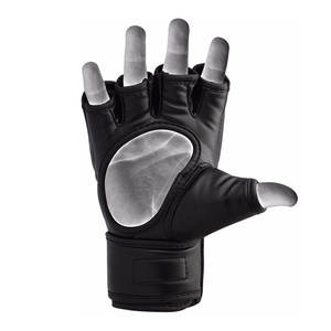 Gants de boxe professionnels MMA à demi-doigts en cuir véritable avec poignées, équipement de haute qualité pour le Muay Thai et le Kick Boxing - Product Image 4