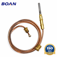 Sensor Termokopel OEM Boan BA-TCS002 untuk Pemantik Pemanas Air Gas, Ulir NPT 7/16/27, Selubung Tembaga, Garansi 1 Tahun