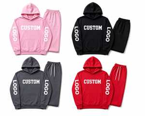 Conjunto Deportivo Unisex para Hombre, Pantalones Deportivos, Sudadera con Capucha Extra Grande, 100% Algodón, Impresión Personalizada - Product Image 1