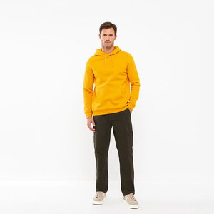 Vente en gros – Sweat à capuche 100 % coton pour homme, couleur unie, polaire super doux, vêtement de sport d'hiver, conception thermique épaisse, numérique - Product Image 1