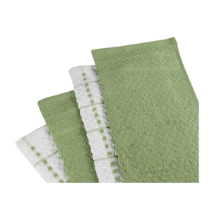 Waffle Pattern 45x60 CM Quick-Drying Checkered Cotton <b>Kitchen</b> <b>Towels</b> Rectangle Woven Machine Wash Black White Pattern 6 Pack - Product Image 6