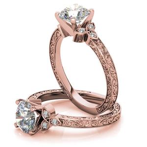 Classic Designer 18k SOLID Gold <b>Ring</b> Round Brilliant Lab Grown Diamond Antique <b>Celtic</b> Knot Engagement <b>Ring</b> For Women And Girls - Product Image 3