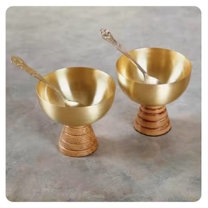 Bols de service élégants en cuivre pur faits à la main pour la cuisine, personnalisation complète, bols en cuivre antique pour la décoration - Product Image 5