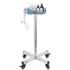 31.9ปรับความสูงได้ \ "-55 \" ถาดทางการแพทย์ถาดสแตนเลส Mayo ความจุ36ปอนด์เฟอร์นิเจอร์ร้านเสริมสวยสปา-ส่วนบุคคล - Product Image 1