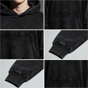 Sudadera con Capucha Unisex OEM, Estilo Vintage, Lavado Ácido, Desgastada, de Algodón Grueso, con Efecto Desgastado por el Sol, Estilo Urbano, Hip-Hop - Product Image 5