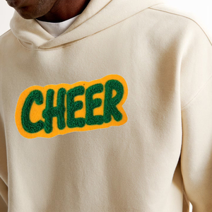 Sweat-shirt à capuche imprimé Cheer Flock pour homme, coupe ample, décontracté, en tricot, avec logo sur le devant et poche, idéal pour l'automne, 100 % coton - Product Image 4