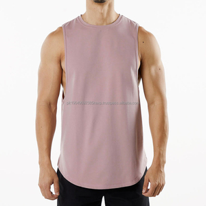 Factory Cheap Custom Logo Muscle Fit Plain Tank <b>Tops</b> Sleeveless Workout Hollow tank <b>Top</b> for <b>Men</b> - Product Image 2