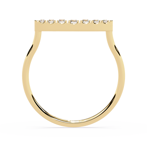 Anillos minimalistas de oro macizo de 14k con diamantes de corte redondo para mujer, para regalo, compromiso, aniversario, boda - Product Image 2