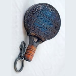 Mercancía Deportiva, Nuevo Llavero de Goma Resistente con Forma de Raqueta de Pádel, Servicio OEM, Tamaño Personalizado y Logotipo Personalizado en Relieve 3D - Product Image 4