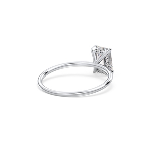แหวนเพชรทรงวงรีฝังเพชรแบบซ่อน REYES Original Design ทองคำแท้ 14K เพชร HPHT CVD ผลิตในห้องปฏิบัติการ ของขวัญแต่งงานสุดหรู เครื่องประดับชั้นดีสำหรับผู้หญิง - Product Image 6