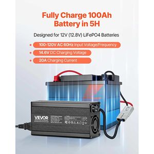Caricabatterie intelligente 12V 20A al litio 14.6V AC-DC LiFePO4 per auto RV - Product Image 2