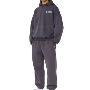 Survêtements amples pour hommes, style streetwear moderne, à capuche, couleur unie, coupe classique, pour l'hiver, décontractés, pour le fitness, l'entraînement, le jogging, les voyages et les loisirs - Product Image 3