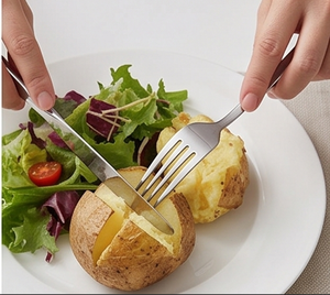Ensemble de couverts minimalistes en acier inoxydable, finition miroir haute brillance, passe au lave-vaisselle, vaisselle de mariage, couverts, ustensiles de table - Product Image 3