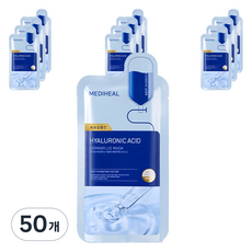 Maschera Viso Mediheal Derma Plus con Acido Ialuronico a Basso Peso Molecolare, Confezione da 50 Fogli, Idratante, Prezzo Scontato - Product Image 1