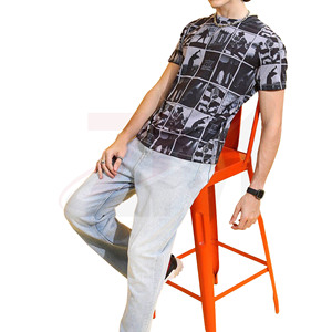 T-shirts pour hommes en coton 100% uni, coupe slim, impression personnalisée, vente en gros, marque pour hommes - Product Image 1