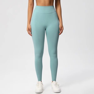 Custom Wholesale Uzas Sports Womens Solid Fitness Breathable High Waisted Elastic Waist Full-Length Quick Dry <b>Seamless</b> <b>Leggings</b> - Product Image 3