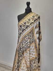 Luxury Mirror Work Traditional Fashion Scarves Set Elegant <b>Embroidered</b> Traditional Pakistani Indian Women Wedding Accessories - Product Image 2