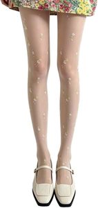 Collants transparents à motifs Y2K pour femmes, collants extensibles vintage, fournisseur en gros - Product Image 4