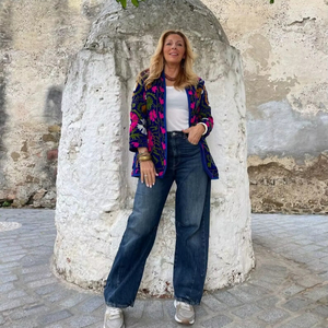 Fabricante y Mayorista de Chaquetas Suzani Bordadas de Algodón, Abrigo Bohemio para Mujer, Chaqueta Suzani Bordada de Algodón - Product Image 1