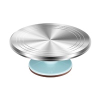 Support à gâteau rotatif en aluminium de 12 pouces, plateau tournant pour gâteau, fournitures de décoration de gâteaux et de cupcakes