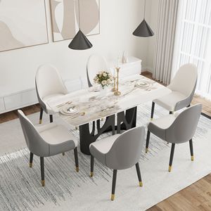 Moderno 63 \ "tavolo da pranzo con pannello Pandora nero bronzo ferro gambe in metallo può ospitare 6 persone-per grandi raduni - Product Image 2