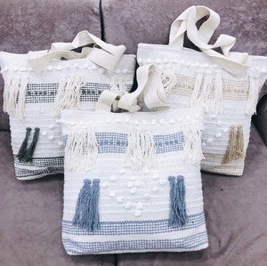 กระเป๋าโท้ทผ้าฝ้าย Dari ดีไซน์เก๋ไก๋ เป็นมิตรกับสิ่งแวดล้อม ทำมืออย่างมีสไตล์ ใช้ซ้ำได้ เหมาะสำหรับไปทะเล ดีไซน์วินเทจ แฟชั่นเรียบหรู - Product Image 1