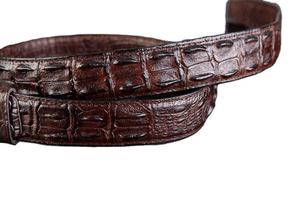 Ceinture en cuir de vachette de luxe pour homme avec boucle en acier à motif peau d'alligator, taille personnalisée, couleur et logo sur mesure - Product Image 6
