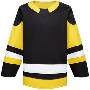 Ventes en gros de sweats à capuche de hockey personnalisés à manches longues en polaire polyester imprimés par sublimation, uniforme de hockey - Product Image 5