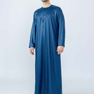 Vêtements musulmans, vêtements islamiques, style kaftan, thobes de Dubaï et d'Arabie Saoudite pour hommes, jubbah en soie et polyester, thobe du Qatar pour homme, respirant - Product Image 6