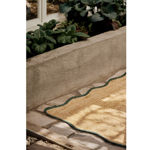 Tapis en fibre de jute naturelle tressée, tapis artisanal, bord festonné personnalisé, fabricant - Product Image 2
