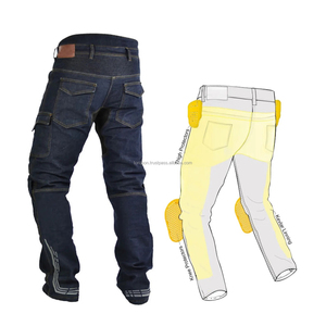 Black Denim <b>Pant</b> Men High Quality <b>Padding</b> Protective Winter Motorcycle Biker Jean for Lining Breathable Ripped Jeans OEM - Product Image 3